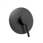 Mezclador De Ducha Monocontrol Redondo Negro