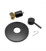 Mezclador De Ducha Monocontrol Redondo Negro - Imagen 4